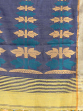 Load image into Gallery viewer, Yellow Cotton Handspun Handwoven Saree With Zari Border

