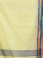 Load image into Gallery viewer, Light Green Cotton Handspun Handwoven Saree With Multicolor Border

