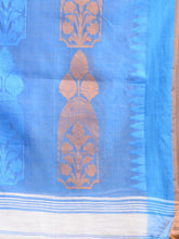 Load image into Gallery viewer, White Cotton Handspun Handwoven Saree With Temple Border
