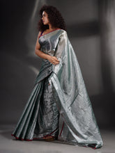 Load image into Gallery viewer, Sliver Tissue Handwoven Soft Saree
