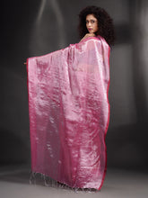 Load image into Gallery viewer, Pink Tissue Handwoven Soft Saree
