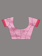 Load image into Gallery viewer, Pink Tissue Handwoven Soft Saree
