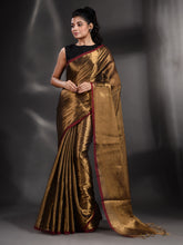 Load image into Gallery viewer, Brownies Gold Tissue Handwoven Soft Saree
