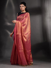 Load image into Gallery viewer, Red Tissue Handwoven Soft Saree
