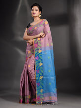 Load image into Gallery viewer, Pink Tissue Handwoven Soft Saree With Nakshi Border
