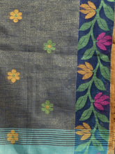 Load image into Gallery viewer, Sea Green Tissue Handwoven Soft Saree With Nakshi Border
