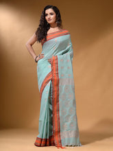 Load image into Gallery viewer, Sea Green Silk Matka Soft Saree With Paisley Motifs
