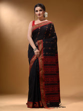Load image into Gallery viewer, Black Silk Matka Soft Saree With Nakshi Pallu
