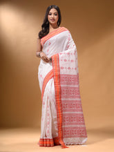 Load image into Gallery viewer, White Silk Matka Soft Saree With Nakshi Pallu
