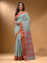 Load image into Gallery viewer, Sea Green Silk Matka Soft Saree With Nakshi Pallu
