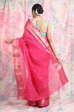 Load image into Gallery viewer, Deep Pink Handwoven Cotton Tant Saree
