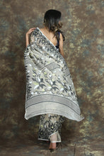 Load image into Gallery viewer, Floral Weaving Off White Jamdani Saree
