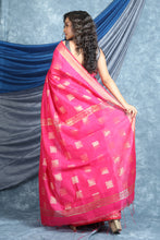 Load image into Gallery viewer, Pink Allover Zari Woven Handloom Saree

