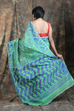 Load image into Gallery viewer, Light Green Colour Allover Weaving Jamdani Saree
