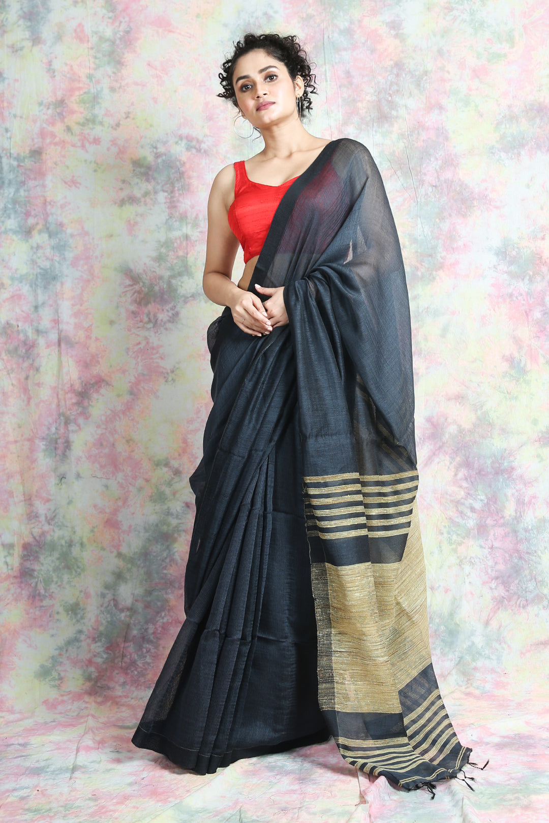 Buy Grey Handloom Cotton Weaving Work Saree Festive Wear Online at Best  Price | Cbazaar