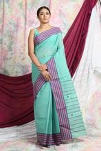Load image into Gallery viewer, SeaGreen Handwoven Cotton Tant Saree
