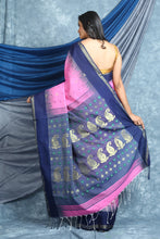 Load image into Gallery viewer, Pink Cotton Saree with Woven Pallu
