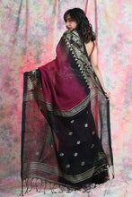 Load image into Gallery viewer, Magenta Colour Lilen Saree With Weaving Border
