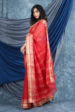 Load image into Gallery viewer, Red Handwoven Cotton Tant Saree
