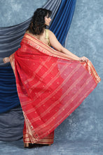Load image into Gallery viewer, Red Handwoven Cotton Tant Saree
