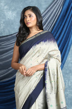 Load image into Gallery viewer, Off White Cotton Saree with Woven Pallu
