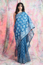 Load image into Gallery viewer, Skyblue Allover Weaving Jamdani Saree
