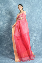Load image into Gallery viewer, Red Handwoven Cotton Tant Saree
