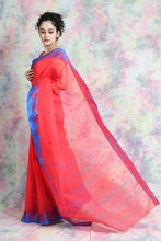 Load image into Gallery viewer, Red Handwoven Cotton Tant Saree
