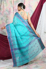 Load image into Gallery viewer, Sky blue Handwoven Cotton Tant Saree
