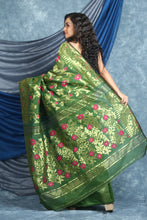 Load image into Gallery viewer, Olive Green Allover Jamdani  Saree
