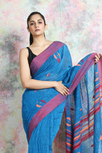 Load image into Gallery viewer, Blue Cotton Saree
