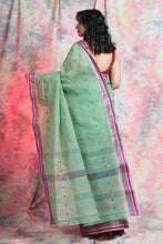 Load image into Gallery viewer, Light Sea Green Handwoven Cotton Tant Saree
