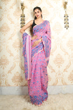 Load image into Gallery viewer, Mauve Jamdani With Allover Floral Weaving
