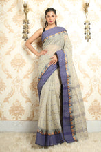 Load image into Gallery viewer, Beige Handwoven Cotton Tant Saree
