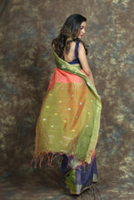 Load image into Gallery viewer, Peach Stripes Style Handloom Saree
