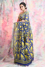 Load image into Gallery viewer, Deep Blue Allover Weaving Jamdani Saree
