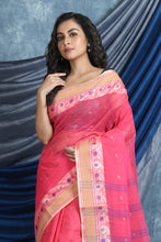 Load image into Gallery viewer, Rose Pink Handwoven Cotton Tant Saree
