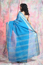 Load image into Gallery viewer, Skyblue Handwoven Cotton Tant Saree
