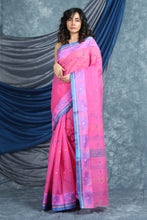 Load image into Gallery viewer, Pink Handwoven Cotton Tant Saree

