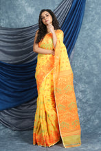 Load image into Gallery viewer, Orange &amp; Yellow Allover Jamdani Saree
