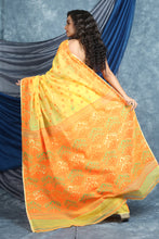 Load image into Gallery viewer, Orange &amp; Yellow Allover Jamdani Saree
