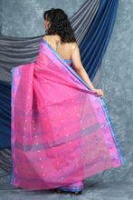 Load image into Gallery viewer, Pink Handwoven Cotton Tant Saree
