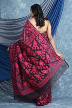 Load image into Gallery viewer, Black Jamdani Saree with Allover Weaving
