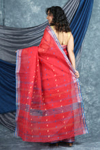 Load image into Gallery viewer, Peach Colour Handwoven Cotton Tant Saree
