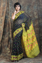 Load image into Gallery viewer, Black Allover Buta Weaving Jamdani Saree
