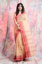 Load image into Gallery viewer, Light Yellow Handwoven Cotton Tant Saree
