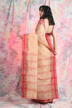 Load image into Gallery viewer, Light Yellow Handwoven Cotton Tant Saree
