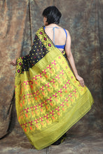 Load image into Gallery viewer, Black Allover Buta Weaving Jamdani Saree
