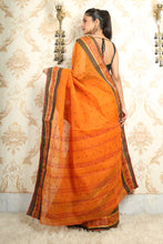 Load image into Gallery viewer, Orange Tant Saree With Butta All Over
